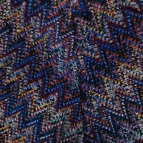 Maeve Westwater Purple Chevron Knit Dress Womens Medium Slip Sleeveless Zig-Zag - Picture 8 of 14